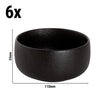 (6 szt.) Miseczka okrągła - Universe - rund - Ø 110mm - Porcelana - 450ml - Czarny