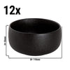 (12 szt.) Miseczka - Universe - Porcelana - 450ml - Ø 110mm - Czarny