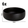(6 szt.) Miseczka okrągła - Universe - Porcelana - 650ml - Ø 140mm - 140x140x52mm - Czarny