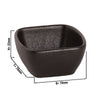 (6 sztuk) Miska Maastricht - kwadratowa - 750 ml - 7 x 7 cm - czarna