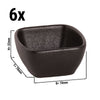 (6 sztuk) Miska Maastricht - kwadratowa - 750 ml - 7 x 7 cm - czarna