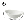 (6 szt.) Miska WHITE DELIGHT – porcelana – 160 x 105 mm – 200 ml – biała