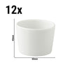 (12 szt.) Miska WHITE DELIGHT – porcelana – Ø 60 mm – 80 ml – biała