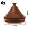 (6 szt.) Miska tapas CLASSICO – Ø 140 mm – z pokrywką – brązowa