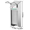 AIR-WOLF | Dozownik mydła i płynu dezynfekującego z dźwignią obsługi - 1000ml - stal nierdzewna
