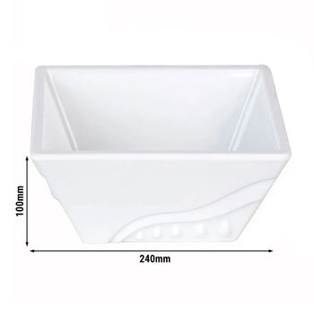 (10 sztuk) Miska z melaminy do etażerki/stojaka bufetowego - wysokość: 100 mm - Prime Gastro