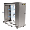 Urządzenie do dezynfekcji wózków sklepowych – stal nierdzewna – 1830 x 850 x 1640 mm – 50 W – z dyszami górnymi i bocznymi