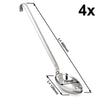 (4 szt.) Łyżka do serwowania – głęboka – stal nierdzewna – Ø 70 mm – długość: 460 mm