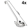 (4 szt.) Łyżka do serwowania – głęboka – perforowana – stal nierdzewna – Ø 70 mm – długość: 350 mm