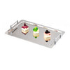 (4 pcs) Serving Tray - Stainless Steel - 530x325mm - Height: 70mm - polished