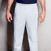 (6 pieces) KARLOWSKY | Kaspar Pull-On Chef Trousers – White - L - Elasticated Waist & Drawcord