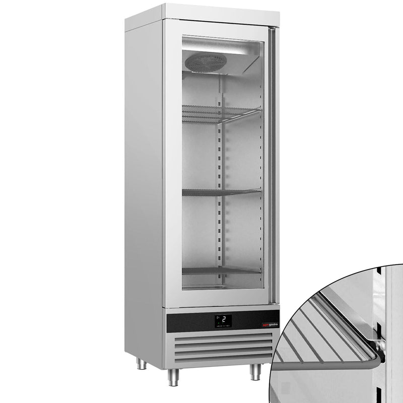 Chłodziarka ze stali nierdzewnej PREMIUM - 600 litrów - z 1 szklanymi drzwiami