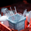 Cutlery Basket - 105x105x140mm - Grey - for up to 50 glass drinking straws