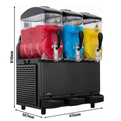 Granitor profesjonalny – 3 x 12 litrów – 1,08 kW – sterowanie cyfrowe – pojemnik z Tritanu – czarna