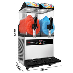 Maszyna do slushu - 2x 12 litrów - czarno - srebrna