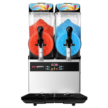 Maszyna do slushu - 2x 12 litrów - czarno-srebrna - Prime Gastro