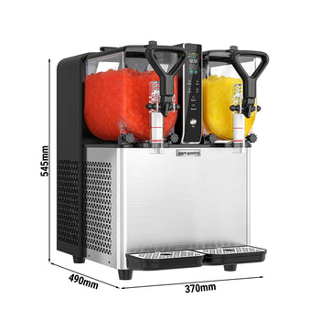 Maszyna do slushu - 2x 3 litry - czarno-srebrna - Prime Gastro