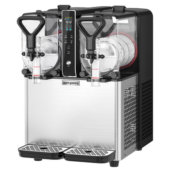 Maszyna do slushu - 2x 3 litry - czarno-srebrna - Prime Gastro