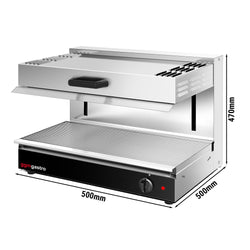 Elektryczny piekarnik do pity / salamander gastronomiczny SPEZIAL - 1,7 kW - 230 V - elementy grzewcze z regulacją wysokości