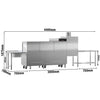 Zmywarka tunelowa koszowa - Sterowanie elektroniczne - do 125 koszy/h - kosz 500x500mm - Moc przyłączeniowa 31kW - z modułem suszenia - stół załadowczy lewy - z dozownikami detergentu i nabłyszczacza