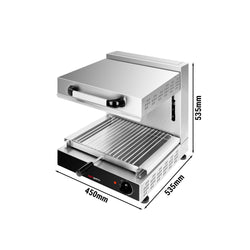 Elektryczny piekarnik do pity/ salamander gastronomiczny SPEZIAL - 3 kW - 220 V - elementy grzewcze z regulacją wysokości