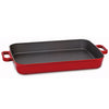 Naczynie do zapiekania – żeliwo – 300 x 220 mm – wysokość: 60 mm – nadaje się do indukcji – czerwone