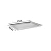 Blacha ekspozycyjna – stal nierdzewna – 393 x 268 x 20 mm – z obrzeżem