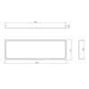 Serving Tray - Stainless Steel - with Rim - 820x270x40mm