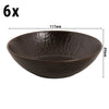(6 pcs) Bowl - Rust - Stoneware - round - Ø 170mm - Brown