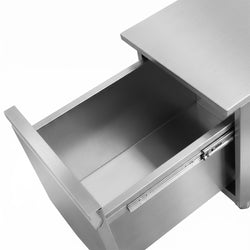 Szafka z szufladami – stal nierdzewna – 400 x 620 mm – 1 duża szuflada