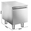 Szafka z szufladami – stal nierdzewna – 400 x 620 mm – 1 duża szuflada