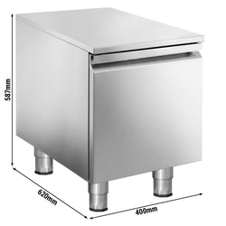 Szafka z szufladami – stal nierdzewna – 400 x 620 mm – 1 duża szuflada