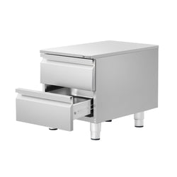 Szafka z szufladami - stal nierdzewna - 400x560mm - 2 szuflady