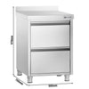 Szafka szufladowa PREMIUM – 500 x 700 mm – z 2 szufladami i rantem