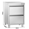 Szafka gastronomiczna PREMIUM - z 2 szufladami - 500x700mm