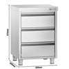 Szafka gastronomiczna PREMIUM - z 3 szufladami - 500x600mm