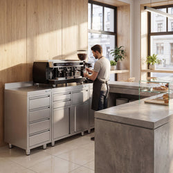 Szafka z szufladami PREMIUM - z 4 szufladami - z rantem - 400x600mm