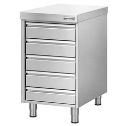 Profesjonalna szafka do przechowywania ciasa – 5 szuflad – 500 × 700 mm