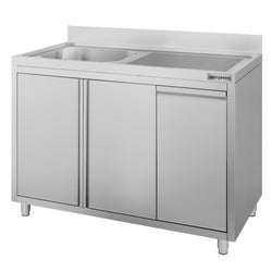Szafka zlewozmywakowa ECO – 1200 x 600 mm – z koszem na śmieci i 1 zlewem po lewej stronie