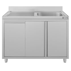 Szafka zlewozmywakowa ECO – 1200 x 600 mm – z koszem na śmieci i 1 zlewem po prawej stronie