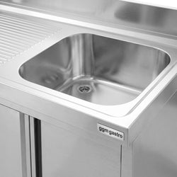 Szafka zlewozmywakowa ECO – 1200 x 700 mm – 3 szuflady i 1 zlew po prawej stronie