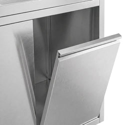Szafka zlewozmywakowa PREMIUM – 1800 x 600 mm – z koszem na śmieci i 2 zlewami po lewej stronie