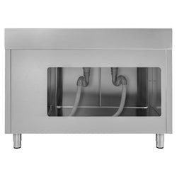 Szafka zlewozmywakowa ECO – 1400 x 600 mm – z koszem na śmieci i 2 zlewami po lewej stronie