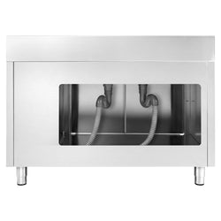 Szafka zlewozmywakowa PREMIUM – 1400 x 600 mm – z koszem na śmieci i 2 zlewami po lewej stronie