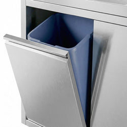Szafka zlewozmywakowa ECO – 1800 x 700 mm – z koszem na śmieci i 2 zlewami po prawej stronie