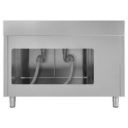 Szafka zlewozmywakowa ECO – 1600 x 600 mm – z koszem na śmieci i 2 zlewami po prawej stronie