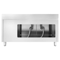 Szafka zlewozmywakowa PREMIUM – 1800 x 600 mm – z koszem na śmieci i 2 zlewami po lewej stronie