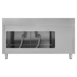 Szafka zlewozmywakowa ECO – 1800 x 600 mm – z koszem na śmieci i 2 zlewami po prawej stronie