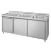 Szafka zlewozmywakowa ECO – 1800 x 700 mm – z pojemnikiem na odpady i zlewem 2-komorowym po prawej stronie