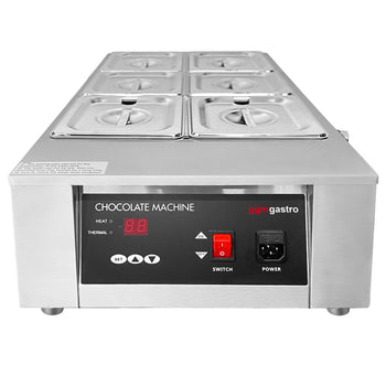 Urządzenie do topienia czekolady - 6 x 1,7 litra - 1 kW - Prime Gastro